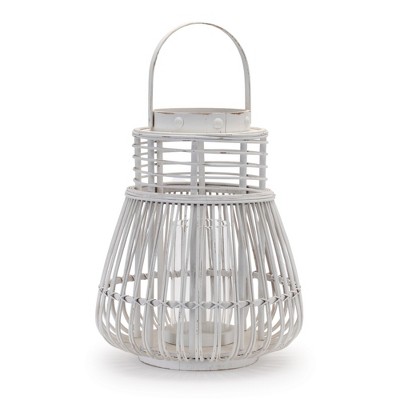 Melrose Woven Rattan Lantern 14.5"H