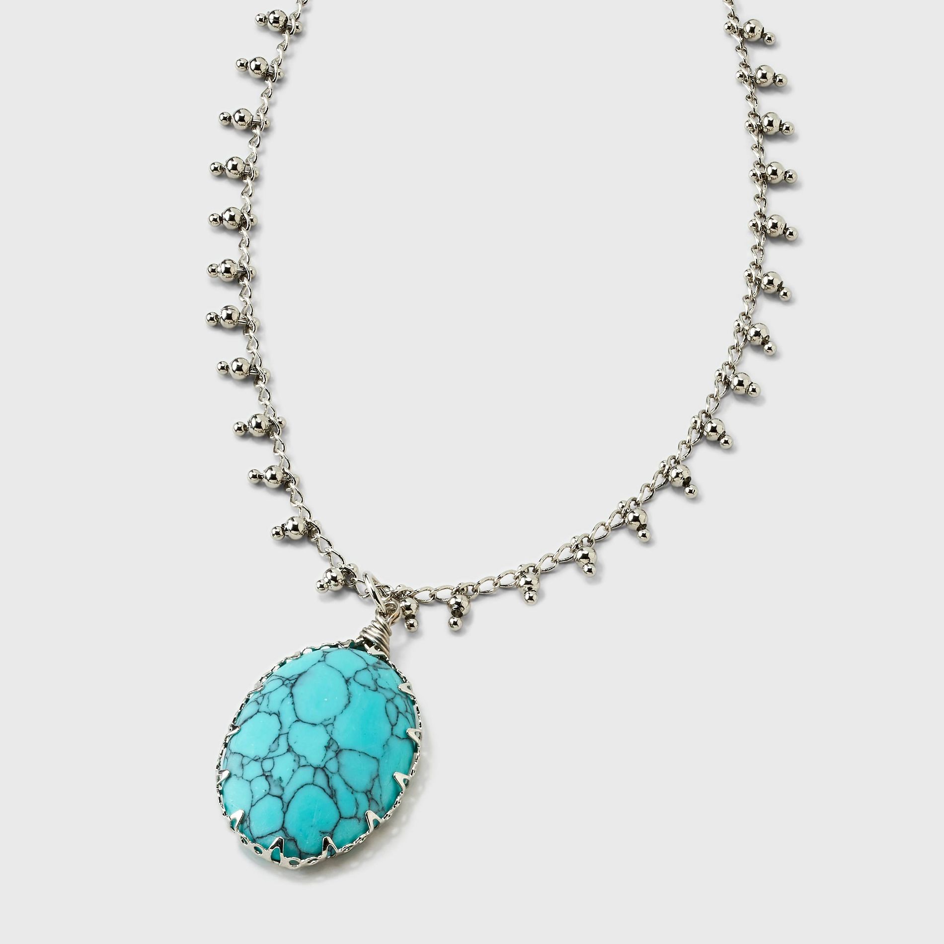 Western Long Quartz Necklace - Universal Thread™ Turquoise