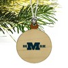Millikin University Secondary Logo Mini Small Tiny Wood Christmas Tree Holiday Ornament - 3 of 4
