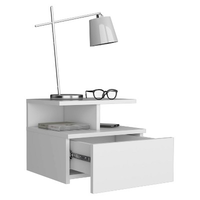 Vynxaria  Floating Nightstand - 1 Drawer & Top Shelf, Wall-Mounted Space-Saving Storage for Any Room