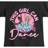 Girls' - Barbie - This Girl Can Dance Fitted Short Sleeve Graphic T-Shirt - 2 of 4