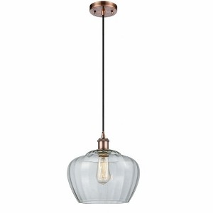Fenton - 1 Light Cord Hung Mini Pendant In Industrial Style-11 Inches Tall and 11 Inches Wide - 1 of 1