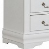 Royal Hampton Nightstand, 2 Drawers, Classic White Solid Wood, Nickel Metal Handles - 4 of 4
