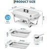 Chafing Dishes Set, 8QT Buffet Servers and Warmers Set with Lid, Rectangular Stainless Steel Food Warmer for Parties Buffet Catering - 3 of 4