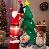 Tangkula 6 FT Inflatable Christmas Tree with Santa Claus & Penguin Blow Up Christmas Decoration with Built-in LED Lights - 3 of 4