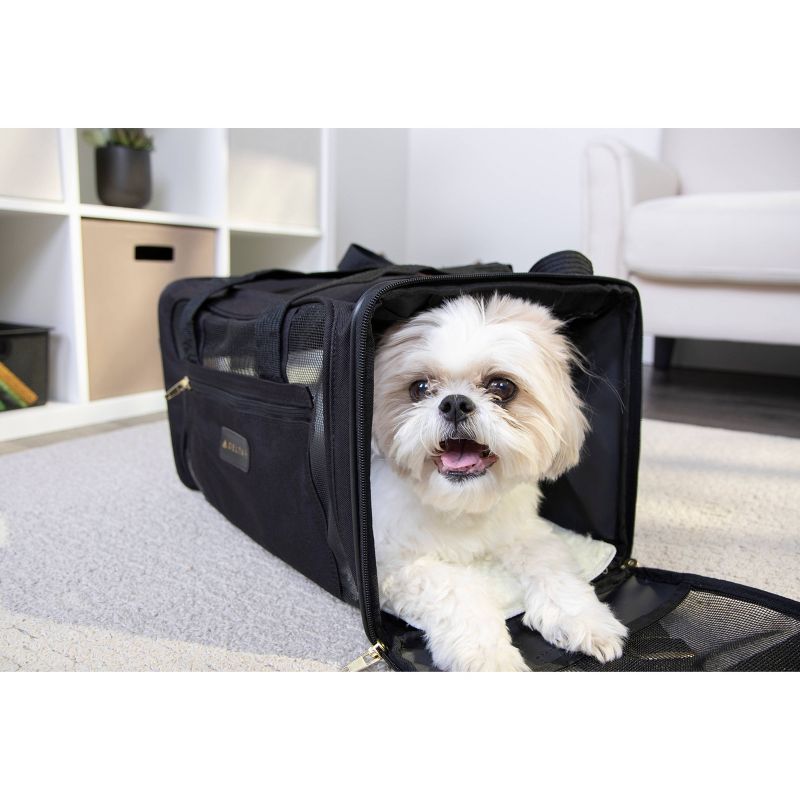 PetWise Small Delta Soft-Sided Airline Approved Dog Carrier - Black, 2 of 7