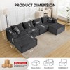 Modular Sectional Sofa,Modern Cloud Sectional Couch with Deep Seat, Boneless Couch with Chaise for Living Room Apartments Bedroom - 3 of 4
