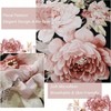 Queen Comforter Set, Black 7 - Piece Bed in a Bag, Pink Floral Bedding with Flat Sheet, Fitted Sheets, Pillowcases Shams - 4 of 4