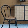 Set of 2 Black Rattan Dining Chairs, 15.5”D x 20.5”W x 35.5”H, High-Back Accent Chairs for Kitchen, Dining Room, or Bar Area-- Frevyn - 2 of 4