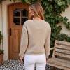 Anna-Kaci Women's Button Front Knit Design Cardigan with Long Sleeves and Textured Design - 3 of 4