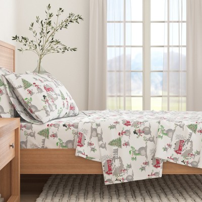 100% Cotton Holiday Flannel Sheet Set - Great Bay Home