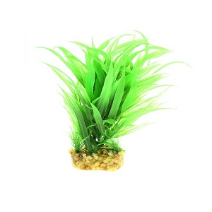 Unique Bargains Aquarium Plants Decorations Artificial Aquatic Plant Green 6.30" 1 Pcs - 1 of 4