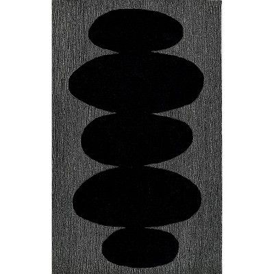 Momeni Simba Sculpture Handtufted Rug Black