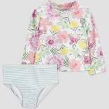Carter's Just One You® Baby Girls' 2pc Floral Rash Guard Set