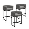 Vatros Upholstered Counter Stool with Metal Frame - 3 of 4