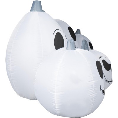 Jack Skellington White Pumpkin Inflatable Halloween Decor