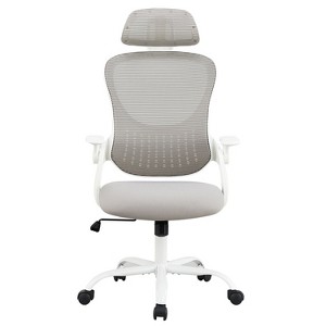 Ergonomic Office Computer Desk Chair, Mesh High Back Rolling Swivel Adjustable Task Chair with Headrest and Flip-up Armrests with Wheels-The Pop Home - 1 of 4