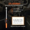 VEVOR Digital Torque Wrench, 1/2" Drive Electronic Torque Wrench, Torque Wrench Kit 25-250ft.lb/34-340n.m Torque Range Accurate to ±2%, Orange - 3 of 4