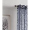 Dainty Home Rita 2-pack Linen Textured Grommet Window Panels With 3d Chenille Floral Embroidery - 2 of 4