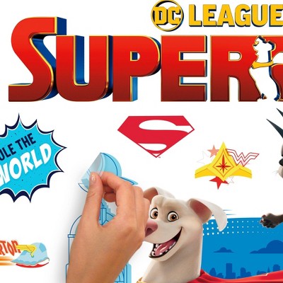DC Super Pets Giant Self-Adhesive Wall Decals for Kids