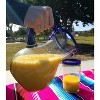 Dos Sueños Mexican Hand Blown  Pitcher - Blue Rim - 84oz - - 3 of 4