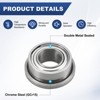 Unique Bargains Chrome Steel Multipurpose Use Flanged Ball Bearing 10 1/8" x 1/4" x 1/9" - 2 of 4