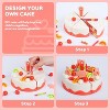 Skirfy 82 PCS Birthday Cake Toys Set, Pretend Play Tea Party Dessert Set with Light & Cutting Food Chocolate, Fruit Decor, Candle, Pink - 4 of 4