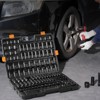 VEVOR Impact Socket Set 130 Piece 3/8" & 1/2" - SAE & Metric Drive Socket Set - 6 Point Cr-Mo Alloy Steel for Auto Repair - Easy-to-Read Size,BLACK - 2 of 4