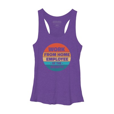 Women's Design By Humans Home office - employee of the month By RandomDudeArt Racerback Tank Top