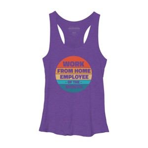 Women's Design By Humans Home office - employee of the month By RandomDudeArt Racerback Tank Top - 1 of 3