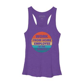 Women's Design By Humans Home office - employee of the month By RandomDudeArt Racerback Tank Top