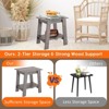 Modern End Table Set of 2, Wooden Sofa Side Table with 2 Tier Storage Shelf, Bedroom Nightstand for Small Spaces, Bedside Table for Bedroom - 4 of 4
