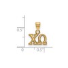 Black Bow Jewelry 14k Yellow Gold Plated Sterling Silver Chi Omega Greek Life Small Pendant - 2 of 3
