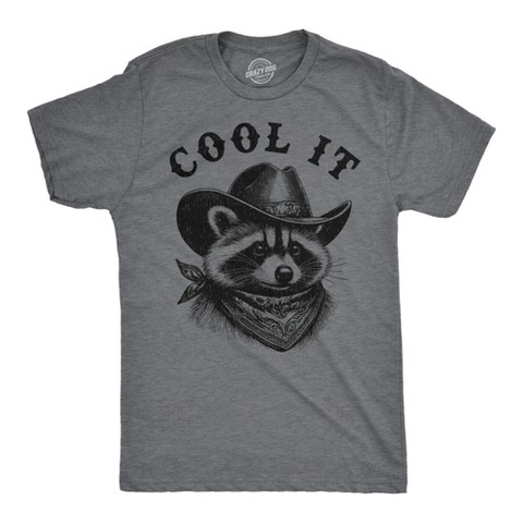 Мужские футболки Crazy Dog T-Shirts, Inc. Mens Funny T Shirts Cool It Cowboy Sarcastic Raccoon Graphic Novelty Tee for Men - Crazy Dog Men's T Shirt for Animal Lovers Dark Grey L