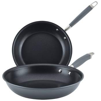 Anolon X Hybrid 10 Nonstick Induction Fry Wok With Lid Super Dark Gray :  Target