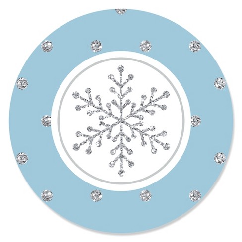 Big Dot Of Happiness Winter Wonderland - Snowflake Holiday Party And Winter  Wedding Circle Sticker Labels - 24 Count : Target