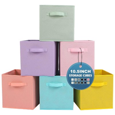 6-Piece Drawer-Style Multi-Color Storage Boxes with Handles Eco-Friendly,Odorless,Durable,and Breathable