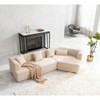 Modular Sectional Sofa, Convertible Sofa with Round Fiber,  Fabric Anti Wrinkle,  Upholstery Sofa Couch Minimalist Style for Living Room - 2 of 4