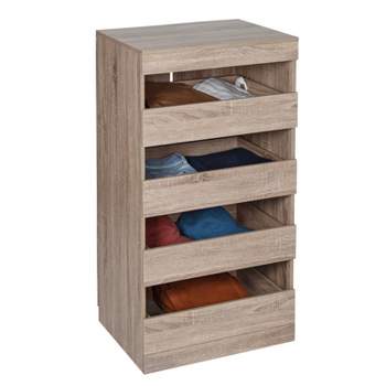 Honey-Can-Do 4 Drawer Stackable Cabinet Oak