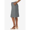 Jessica London Women's Plus Size Stretch Cotton Chino Skirt - 4 of 4
