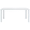 vidaXL Patio Table White 59"x35.4"x28.3" Plastic Rattan Look - 2 of 4