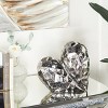 11'' x 12'' Porcelain Heart Sculpture Silver - Olivia & May: Luxury Glam Tabletop Decor - 2 of 4