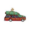 Old World Christmas Glass Blown Ornament for Christmas Tree, Station Wagon With Tree - 2 of 4