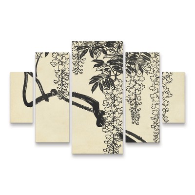 Trademark Fine Art Sandra Lafrate Pink and White Lilies II 5 Piece Panel Set Art