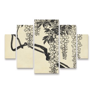 Trademark Fine Art Sandra Lafrate Pink and White Lilies II 5 Piece Panel Set Art - 1 of 3