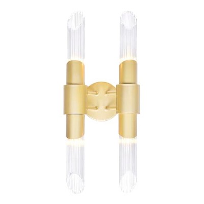 CWI Lighting Croissant 4 Light Wall Sconce With Satin Gold Finish