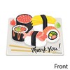 Big Dot of Happiness Let's Roll - Sushi - Shaped Thank You Cards -Japanese Party Thank You Note Cards with Envelopes - Set of 12 - 3 of 4