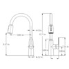 Munora Brushed Nickel Kitchen Sink Faucet - Pull Out Sprayer with 3-Way Settings, High Arc Single Handle, Stainless Steel Construction + Deck Plate - 2 of 4