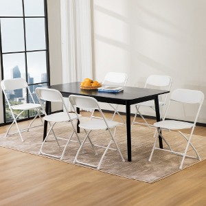XIYUYEU 10-Pack Folding Chair, Indoor Outdoor Portable Chairs for Adults, Outdoor Chair, Stackable for Events, Offices, Weddings, Picnics -White - 1 of 4