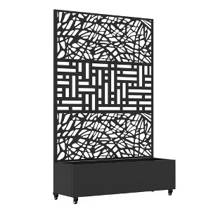 Lirago Iron Arch Mobile Planter Box (1-Piece)-Raised Garden Bed Elevated Planter with Trellis Privacy Screen 38 Gallon Capacity - 1 of 4